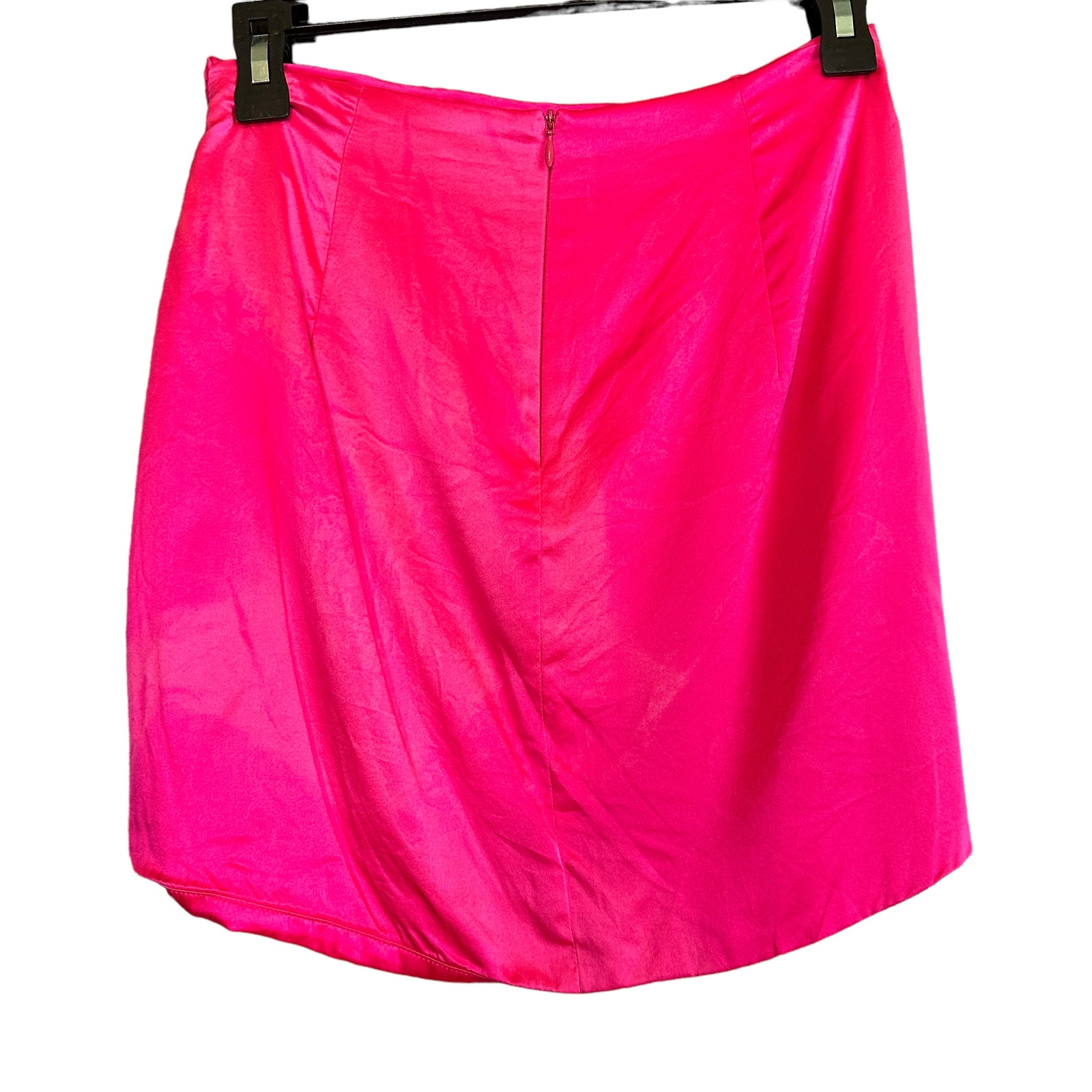 The Sei Barbie Pink Micro Mini Skirt Size 2 Silk Ruched Cocktail Designer $500 — image 6 of 8